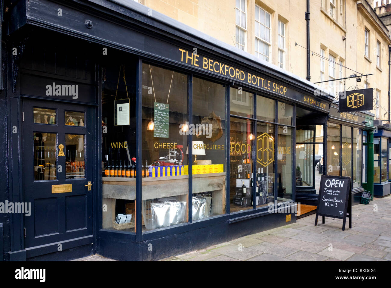 Rund um die historische Stadt Bath, Somerset England UK Die beckford Flasche Shop Stockfoto