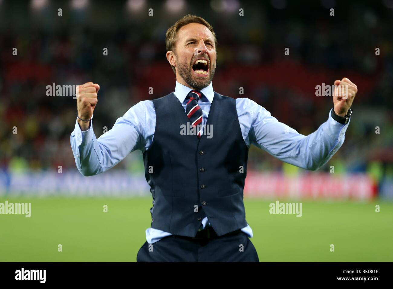 GARETH SOUTHGATE KOLUMBIEN V England, 03. Juli 2018 Stockfoto