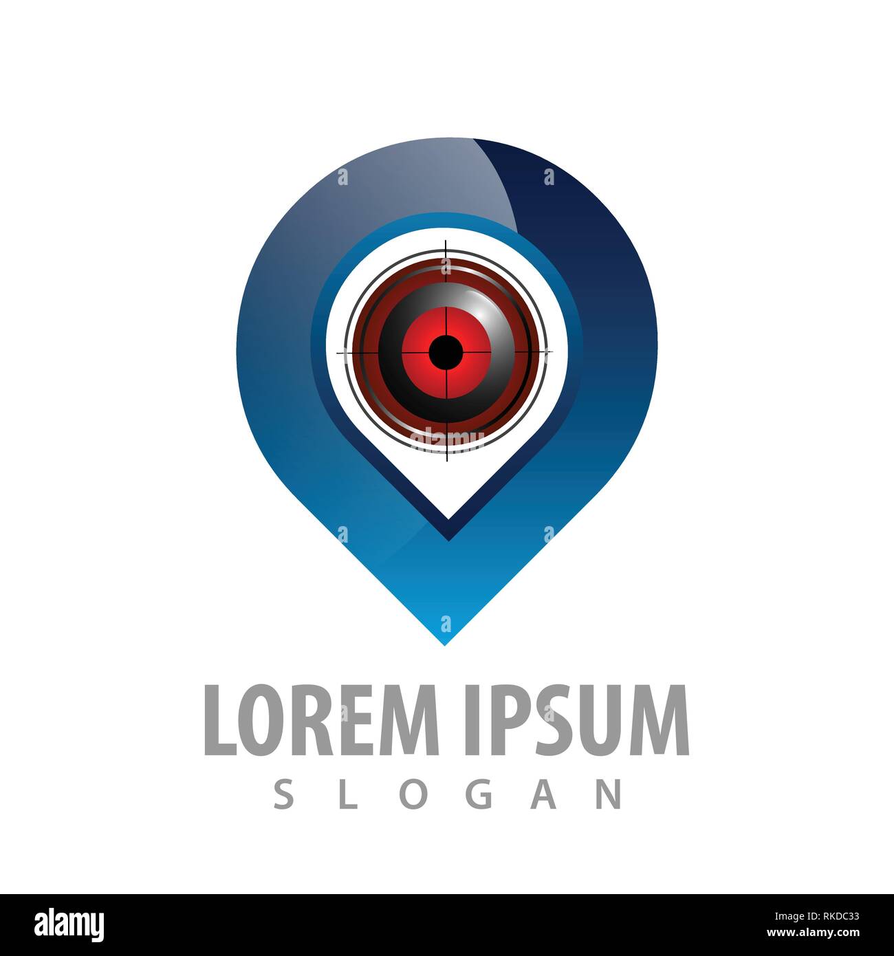 GPS-Tracking target logo Konzept Design. Symbol grafische Vorlage element Stock Vektor