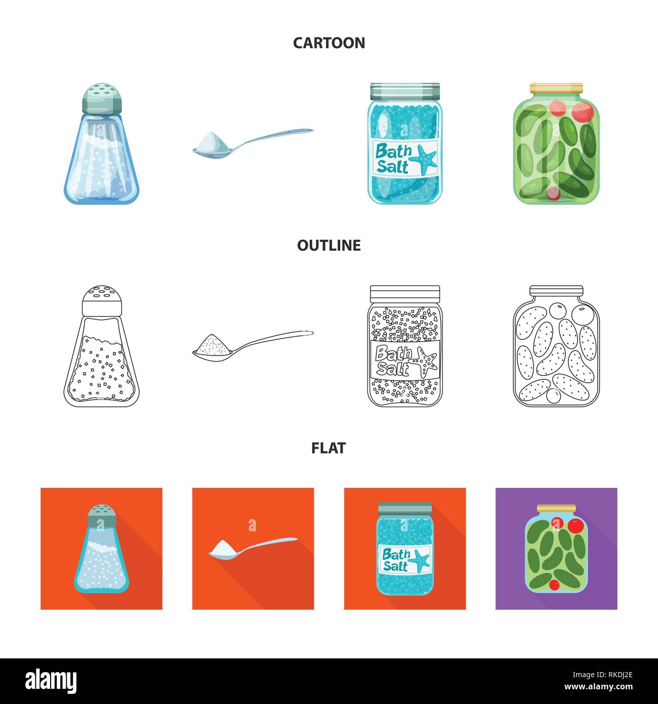 Salzfass, Löffel, Flaschen, Bank, Gewürze, salzig, Gurken, Handvoll, Badewanne, Glas, Hill, Wellness, Vintage, Pulver, Streuen, sauberes, weißes, Container, Getreide, Mehl, сafe, Snackbar, Restaurant, kochen, Meer, Natur, Backen, Salz, Nahrungsmittel-, Natrium-, Mineral, Raw, Küche, Set, Vector, Icon, Illustration, isoliert, Sammlung, Design, Element, Grafik, Vektor, Vektoren, Stock Vektor