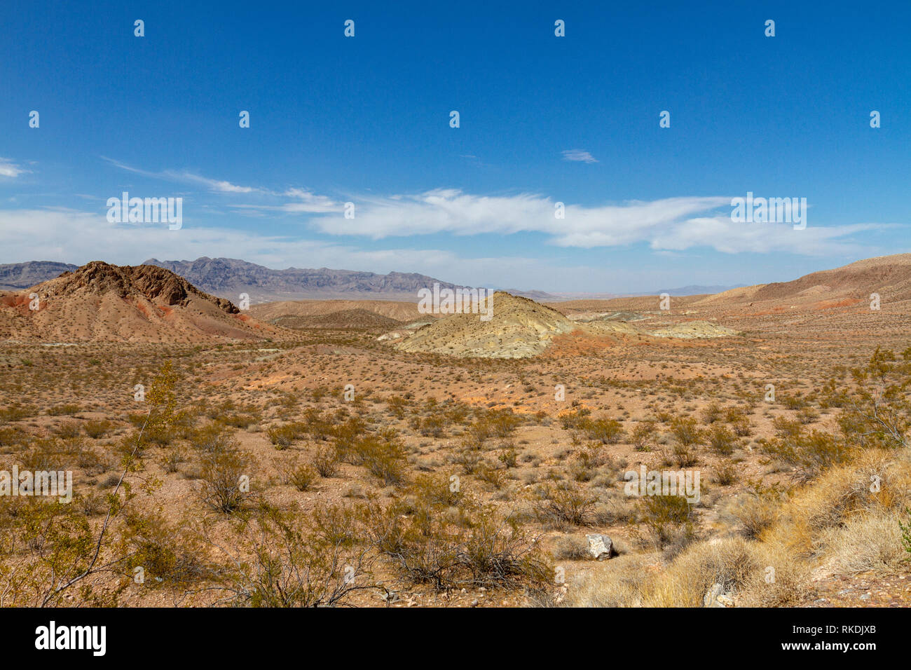 Blick nach Norden von der NV-167 (Northshore Road), Lake Mead Recreation Area, Nevada, United States. Stockfoto