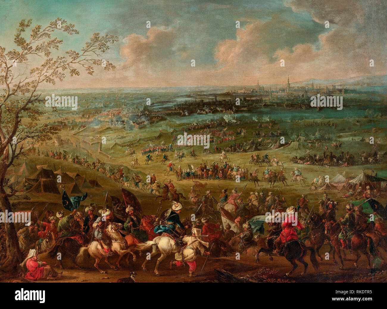 Die türkische Belagerung von Wien - August Querfurt, 1750 s Stockfoto