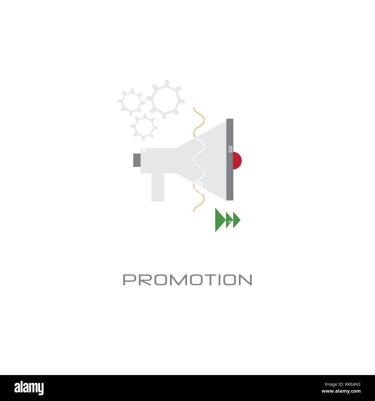 Lautsprecher Symbol Megaphon Förderung business Marketing Konzept weißen Hintergrund Linienstil Stock Vektor