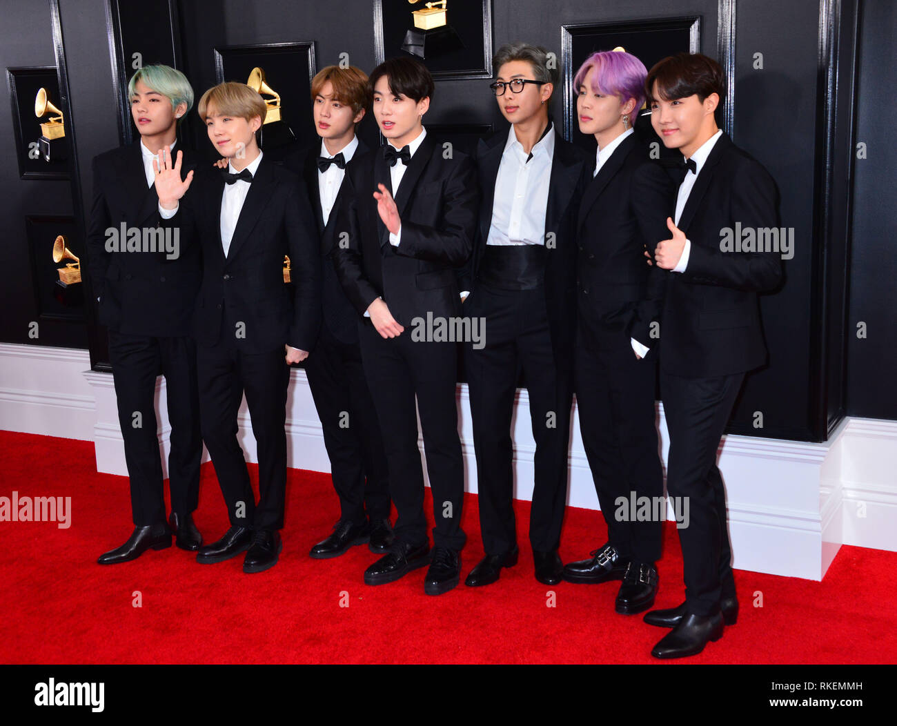 Los Angeles Usa 10 Feb 2019 Jin Suga J Hoffnung Rm