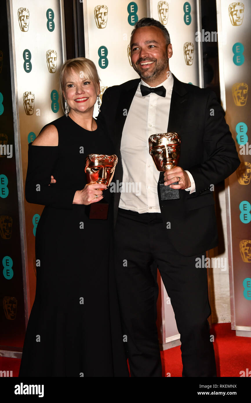 London, Großbritannien. 10 Feb, 2019. Arrivers am D-ITET British Academy Film Awards 2019 nach - Partei Abendessen im Grosvenor House am 10. Feb 2019. Bild Capital/Alamy leben Nachrichten Stockfoto