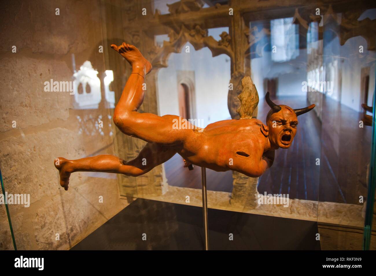 Der Teufel. Skulptur National Museum Valladolid. Valladolid. Castilla Leon. Spanien. Stockfoto