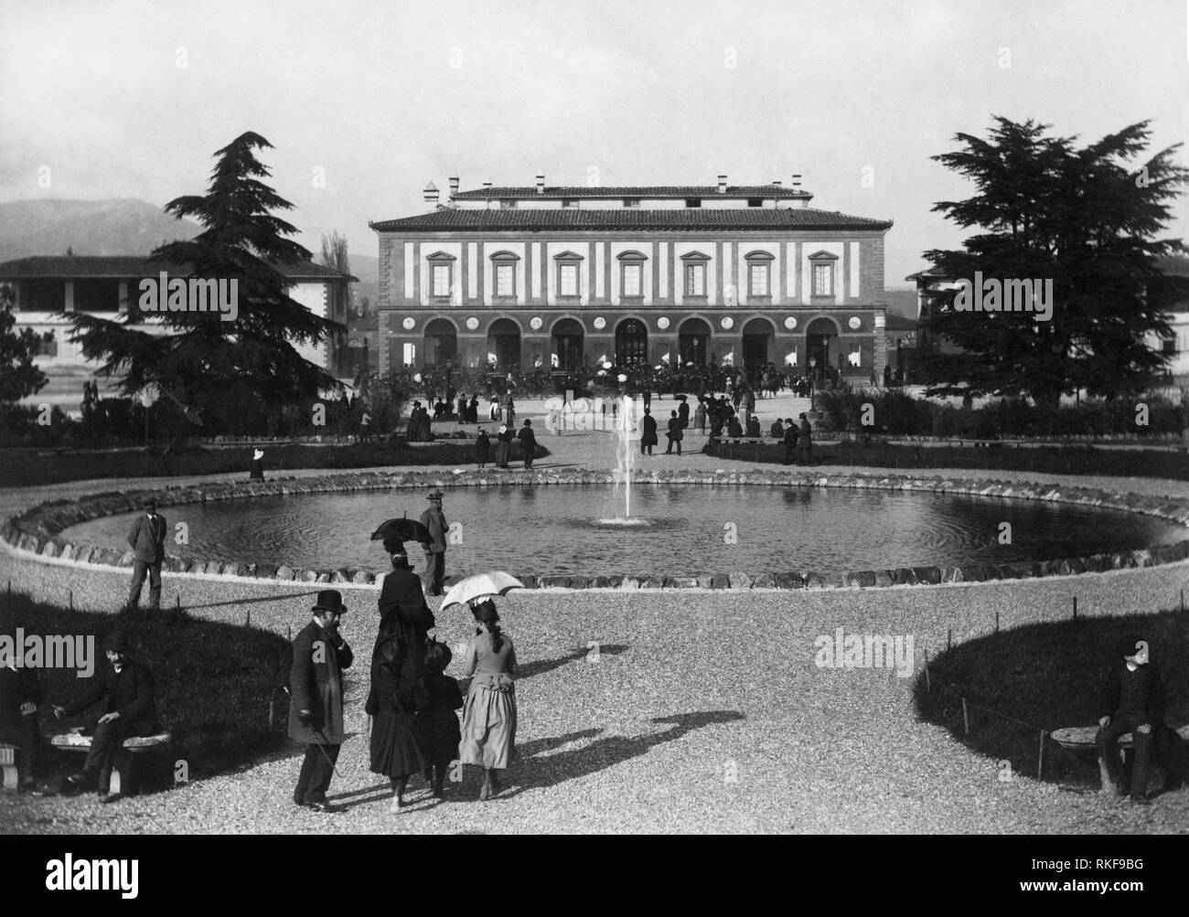 Toskana, Florenz, der Garten des Palazzo delle Cascine, 1900-10 Stockfoto