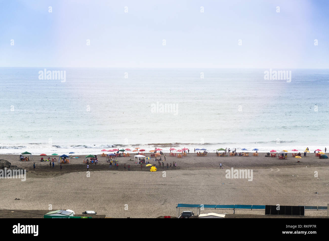 Hintergrund des unscharfen Strand und Meer Wellen, vintage Filter Stockfoto