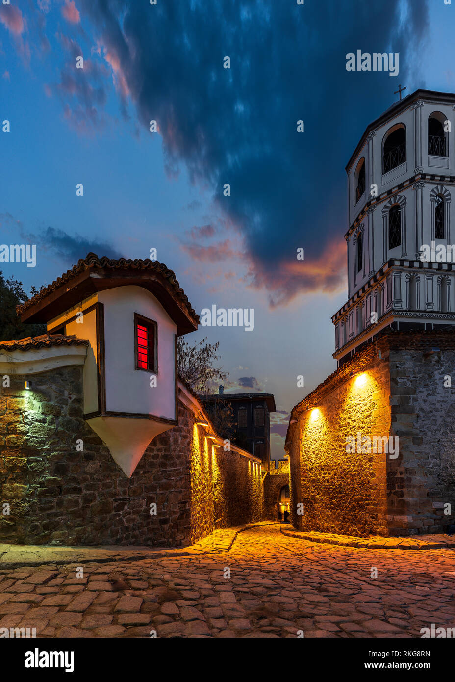 Plovdiv, der älteste lebende Stadt in Europa - Europäische Kulturhauptstadt 2019. Die Altstadt Plovdiv in UNESCO Weltkulturerbe vorläufige Liste enthalten ist Stockfoto