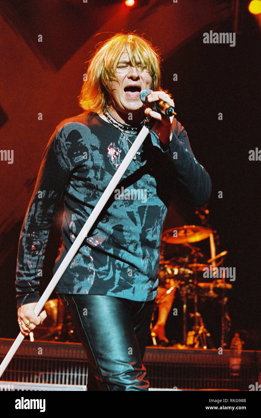 Joe Elliot Sänger in Def Leppard in der Brixton Academy 27. Februar 2003, London, England, Vereinigtes Königreich. Stockfoto