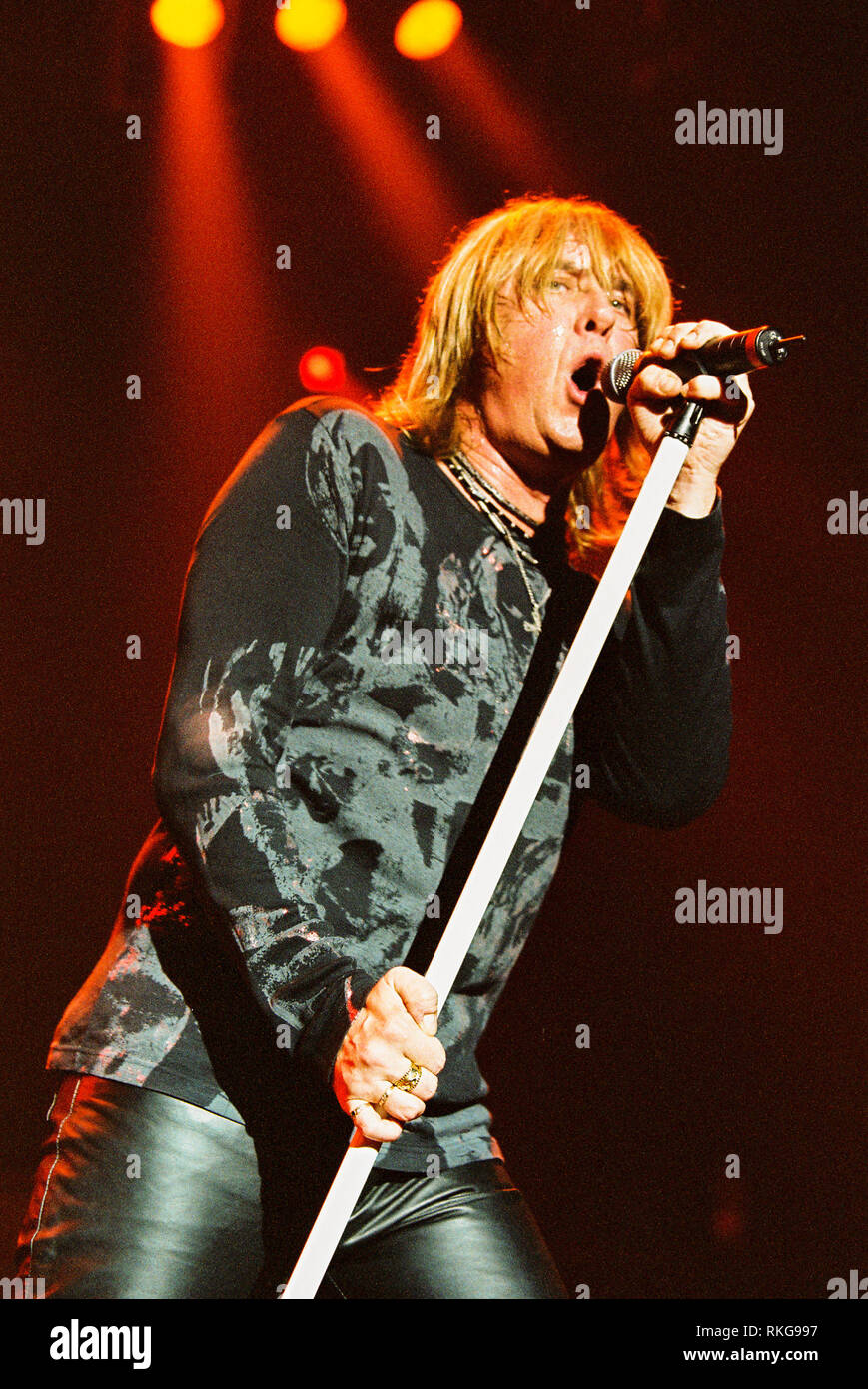 Joe Elliot Sänger in Def Leppard in der Brixton Academy 27. Februar 2003, London, England, Vereinigtes Königreich. Stockfoto