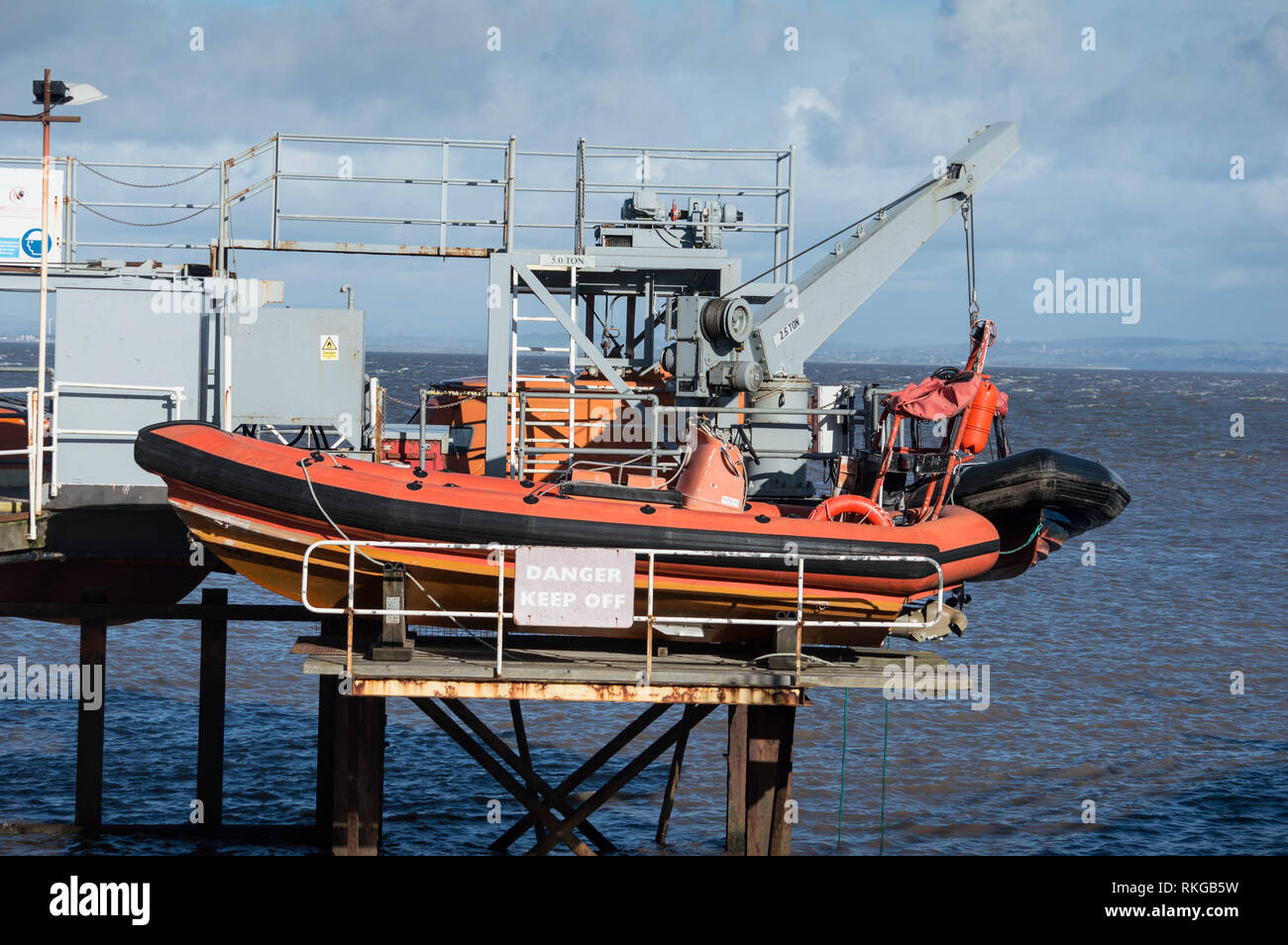 Die Rettungsboote in Dock (RNLI) Stockfoto