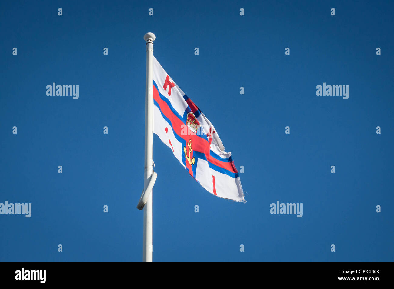 RNLI oder Rettungsboot Flagge Stockfoto