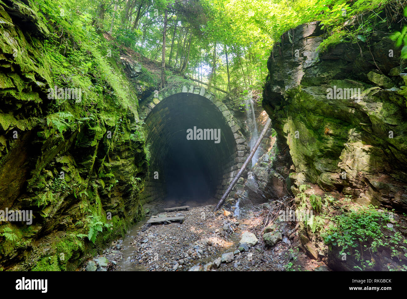 Alten, verlassenen Tunnel in den unterirdischen Weinkeller. Stockfoto