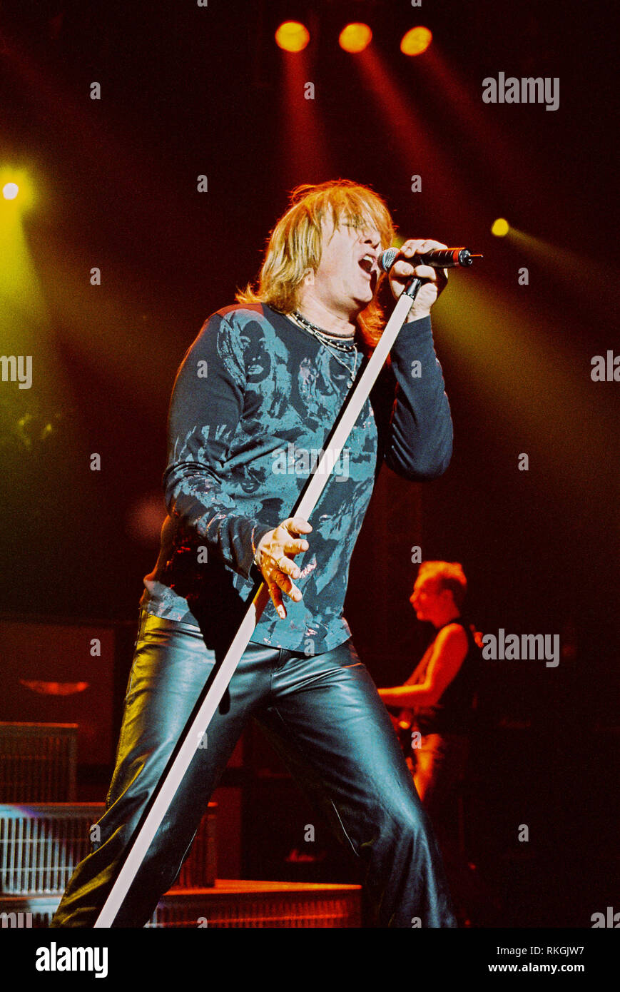 Joe Elliot Sänger in Def Leppard in der Brixton Academy 27. Februar 2003, London, England, Vereinigtes Königreich. Stockfoto