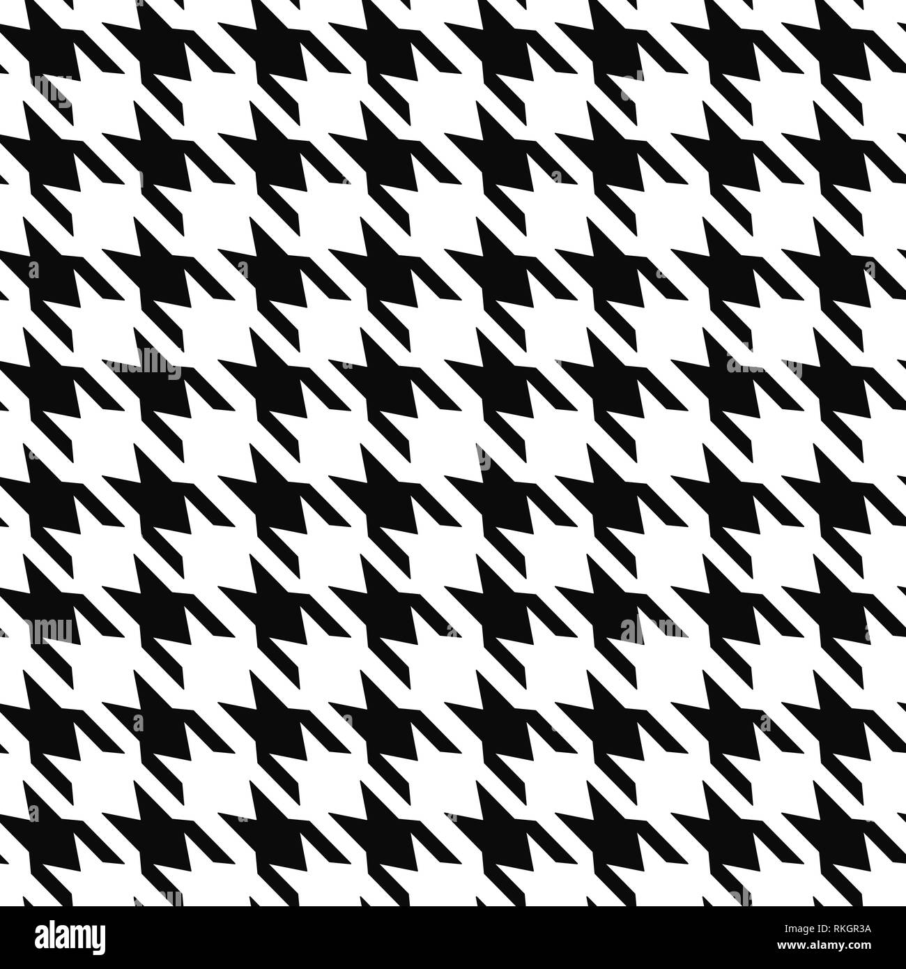 Jagdhunde - Zahn nahtlose Vektor Muster. Geometrische print in Schwarz und Rot. Klassischen englischen Hintergrund Glen plaid Glenurquhart prüfen für Mode d Stock Vektor