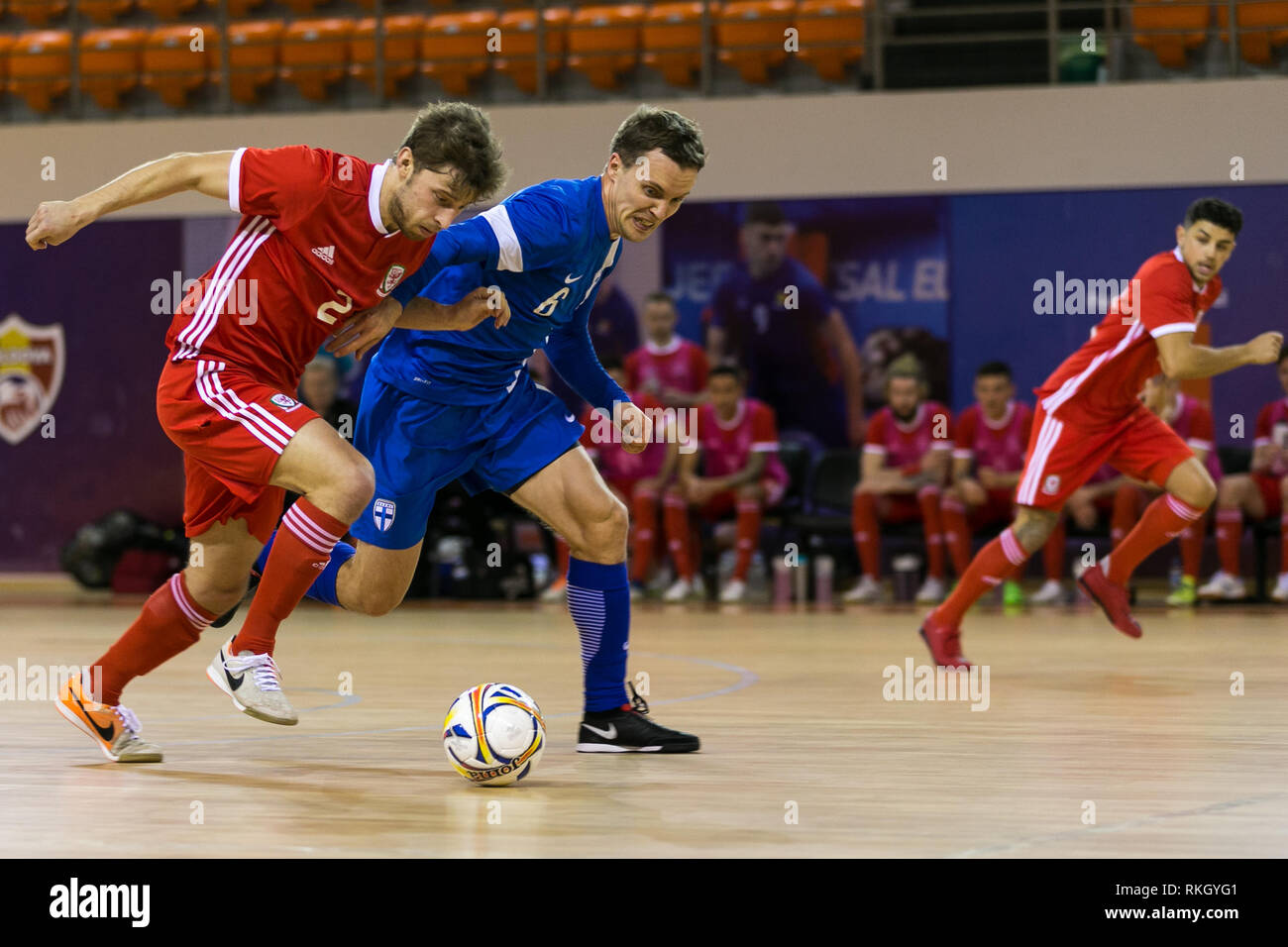 2020 FIFA Futsal-Weltmeisterschaft Qualifier. Wales vs Finnland, Ciorescu, FUTSAL ARENA FMF, Moldau. 31. Januar 2019. Spiel beendet Wales 0 - Moldawien Stockfoto