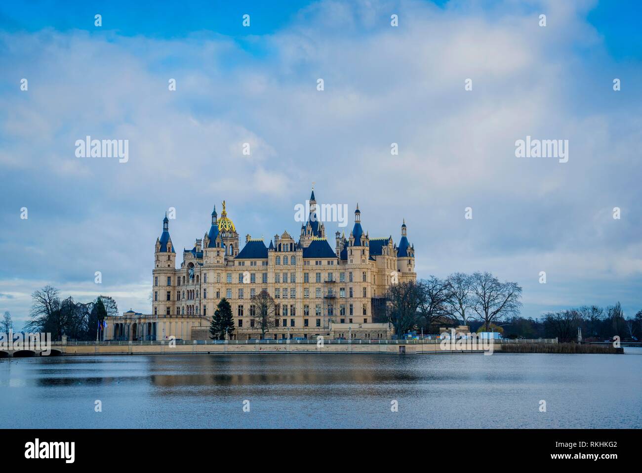 Das Schweriner Schloss, Landtag von Mecklenburg-Vorpommern, Schwerin, Mecklenburg-Vorpommern, Deutschland Stockfoto