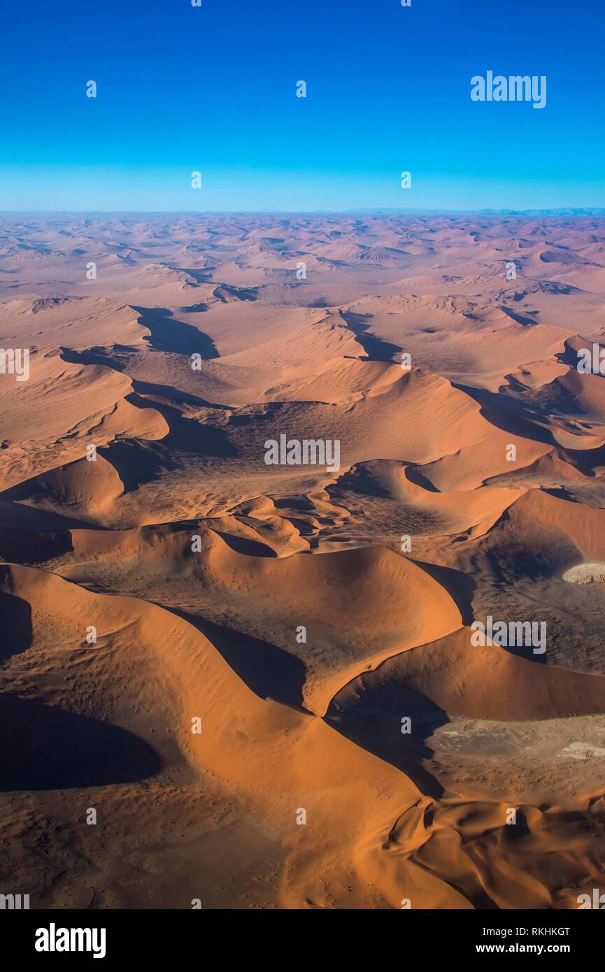 Luftaufnahme der Wüste Namib, Namibia Stockfoto