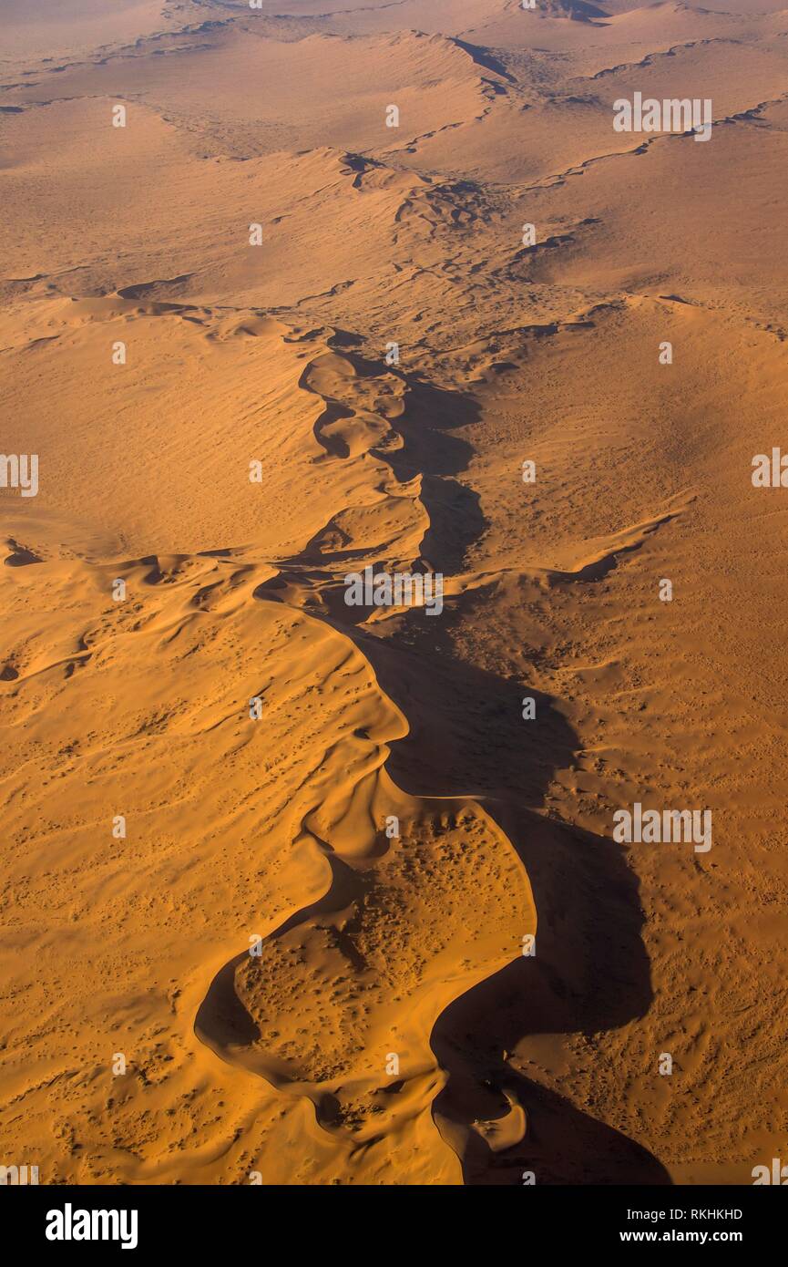 Luftaufnahme der Wüste Namib, Namibia Stockfoto