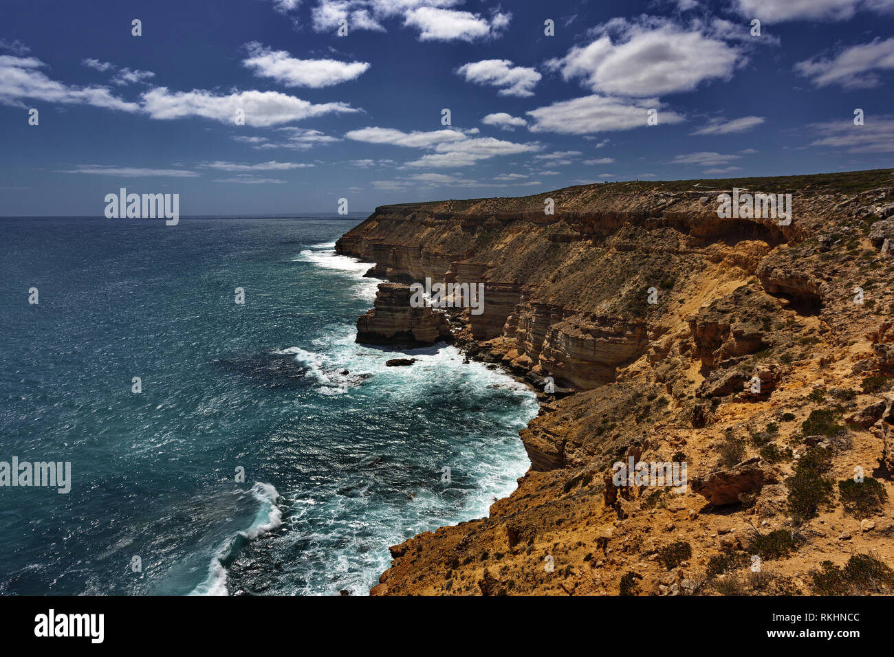 Atemberaubende natürliche Schönheit der Steilküsten in Kalbarri Nationalpark in Western Australia Stockfoto