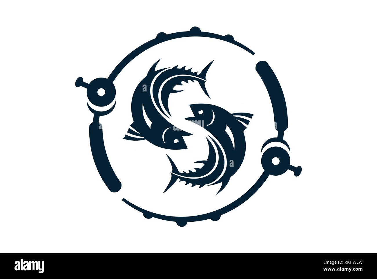 Angeln abstrakten Buchstaben s Logo-Symbol Stock Vektor