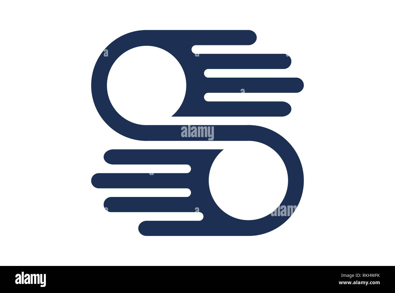 Finger Hand Buchstaben s Logo-Symbol Stock Vektor