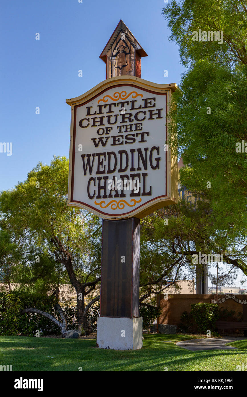 Die kleine Kirche des Westens Hochzeitskapelle, S Las Vegas Blvd., Las Vegas, Nevada, USA. Stockfoto
