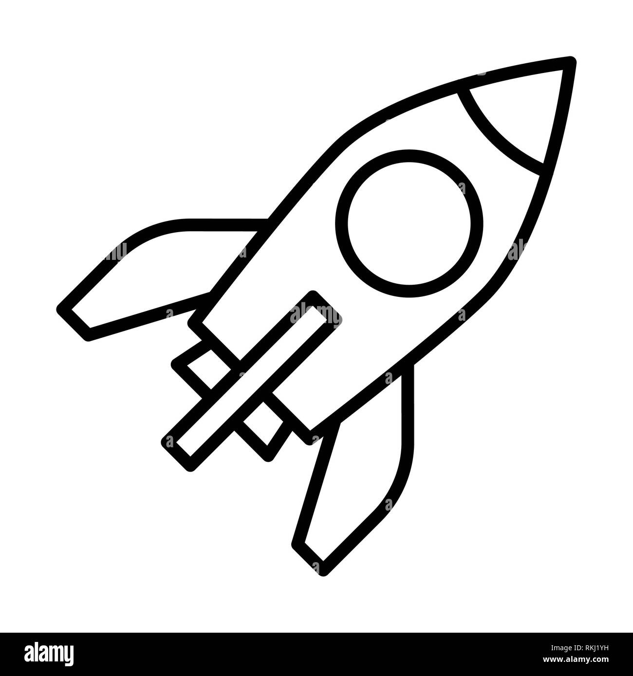 Rocket Symbol, Vector Illustration, E-commerce Überblick Stockfoto