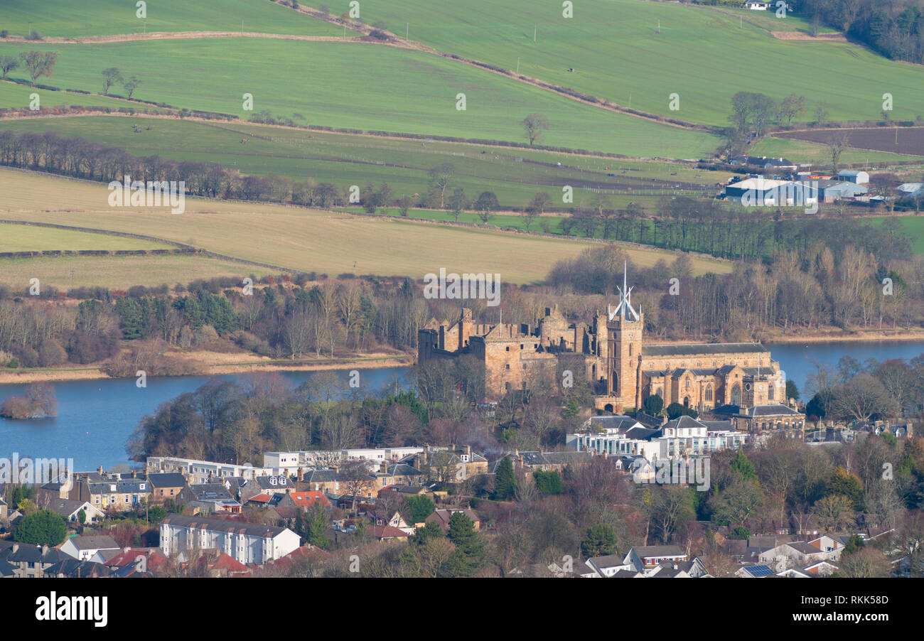 Anzeigen von Linlithgow Palace in Linlithgow, West Lothian, Schottland, Großbritannien Stockfoto