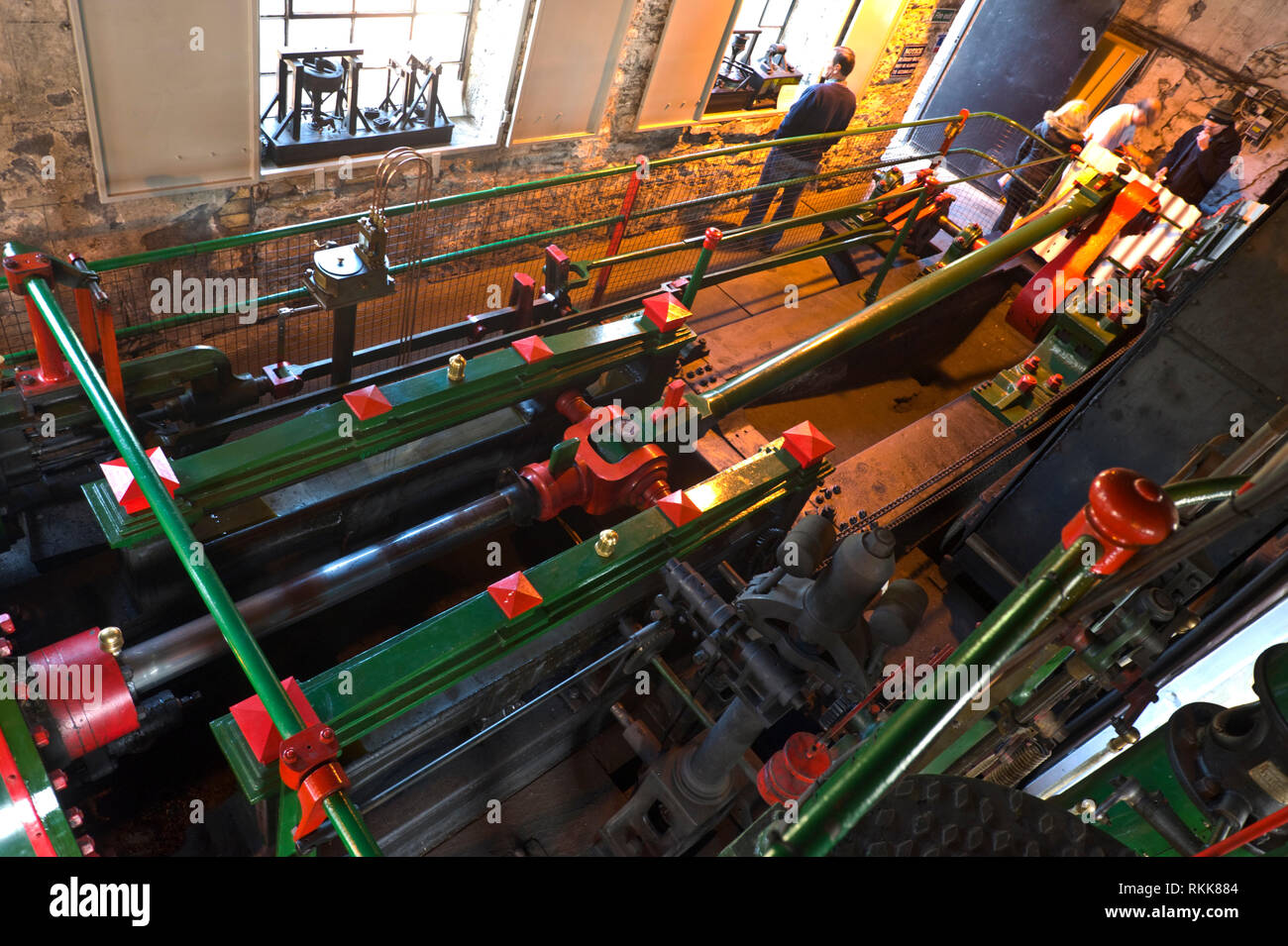 Wicklung Motor im ehemaligen historischen Tief Coal Mine Hetty Grube der Klasse 1 aufgeführt und geplante Denkmal an Hopkinstown in der Nähe von Pontypridd Glamorgan South Wales UK Stockfoto