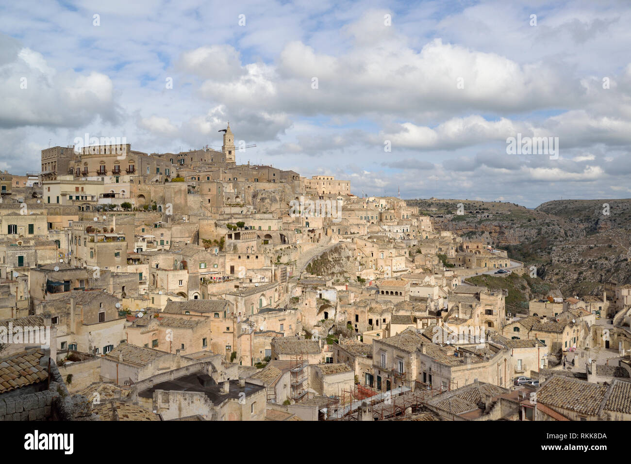 Die Sassi von Matera Stockfoto