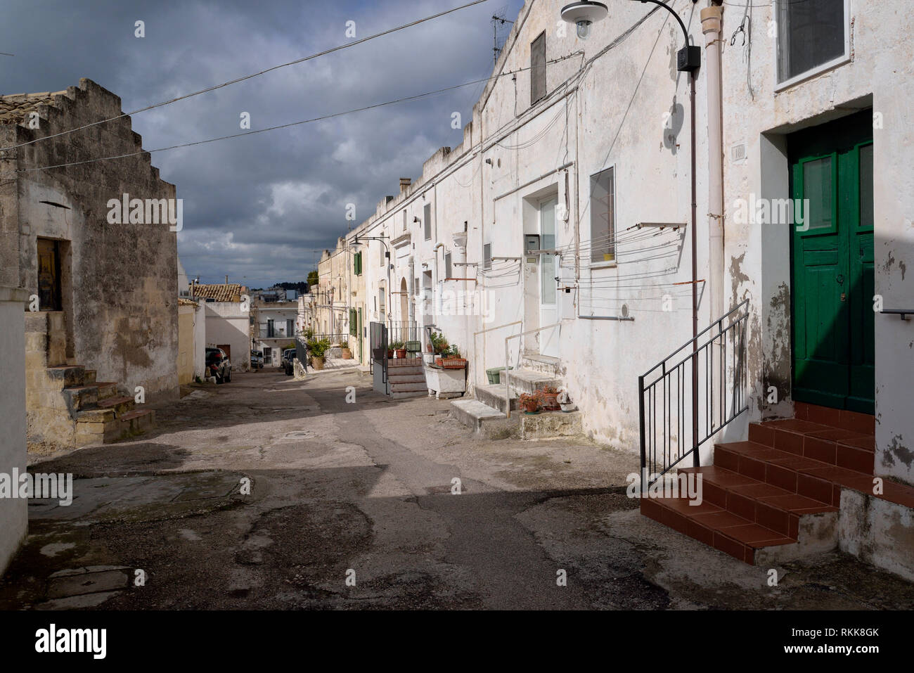 Straße in Matera, Italien Stockfoto