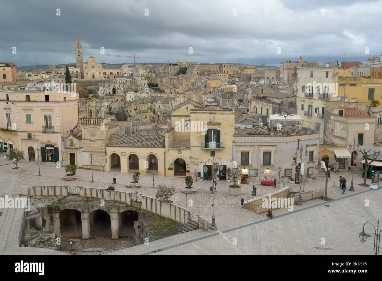 Panorama von Matera Stockfoto