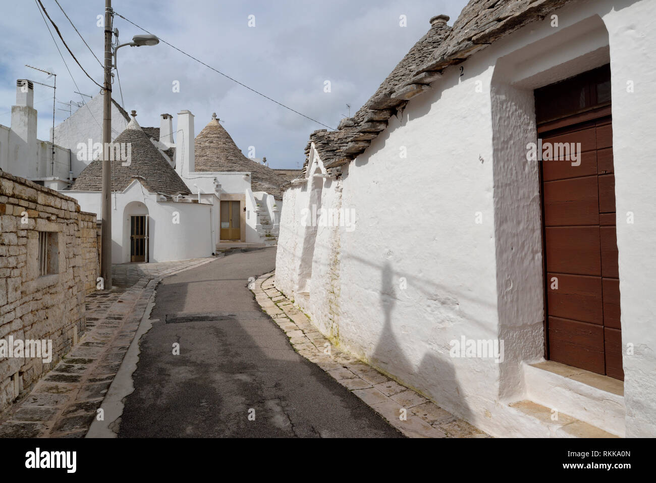 Trullo Häuser in Alberobello Stockfoto