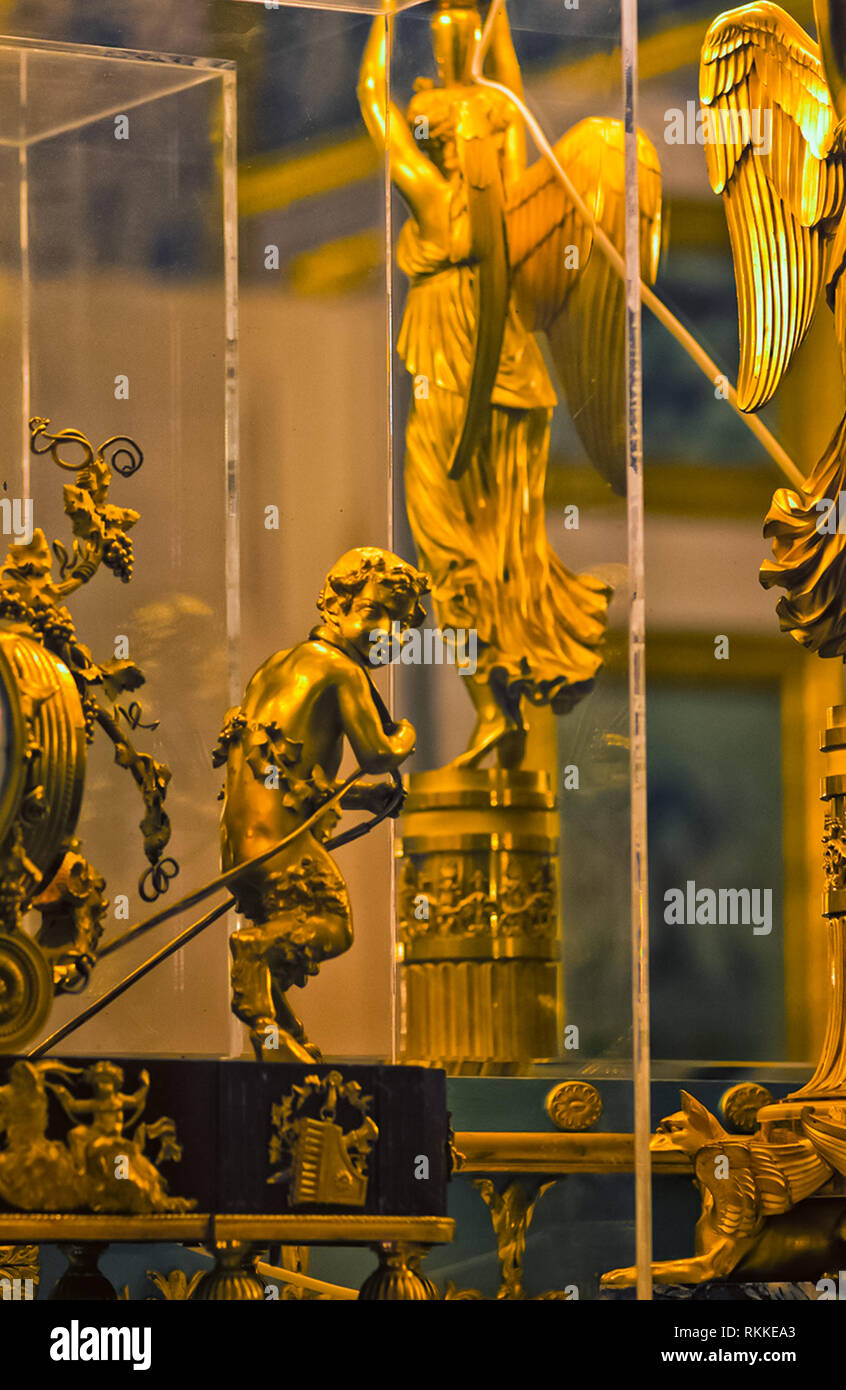 St. Petersburg, Russland - 16. August 2018: Stadt St Pererburge. Paläste und Architektur. Interieur und Bilder in historischen Gebäuden. Farbe Stockfoto