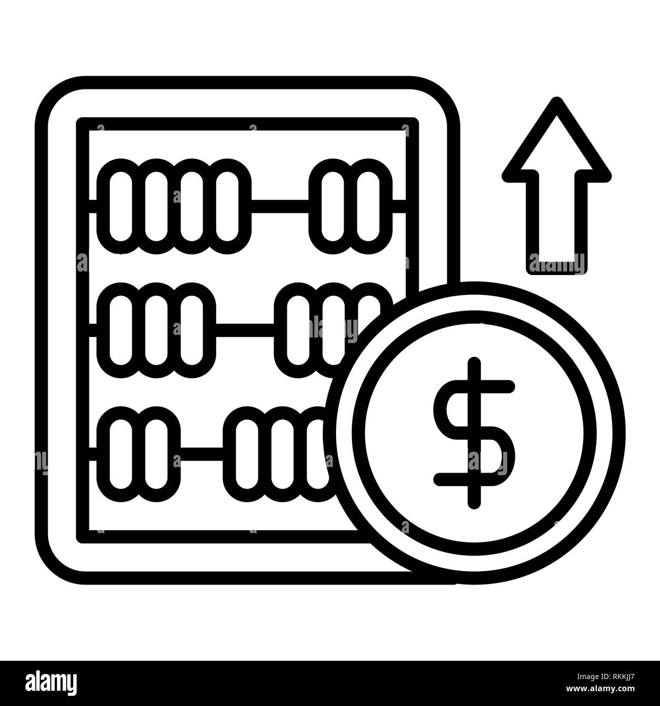 Abacus-Symbol, Vector Illustration, Finanzen Überblick Stockfoto