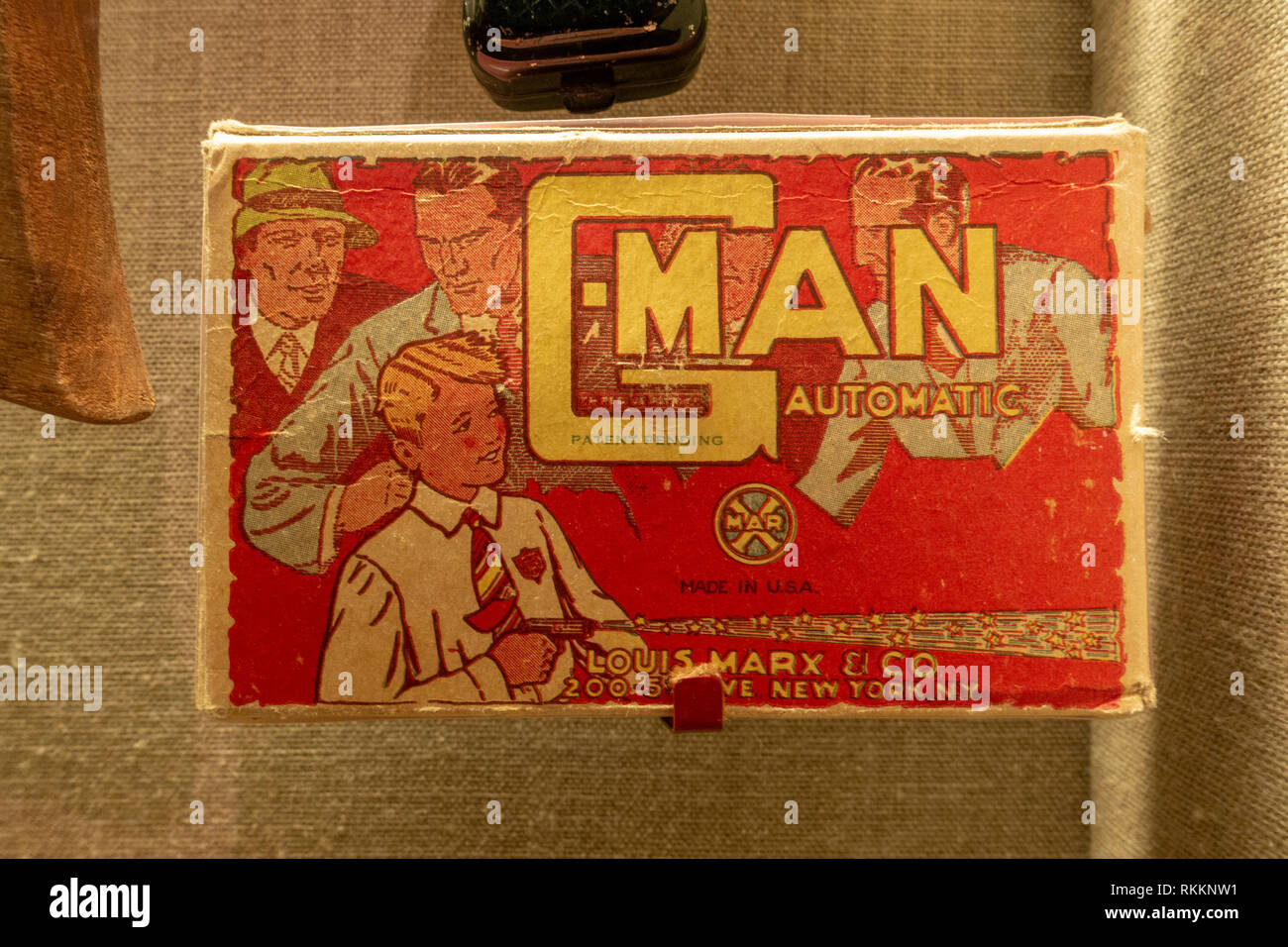 G-Men (Regierung) und Gangster im Zusammenhang mit Spielzeug, der Pöbel Museum, Las Vegas (Las Vegas), Nevada, United States. Stockfoto