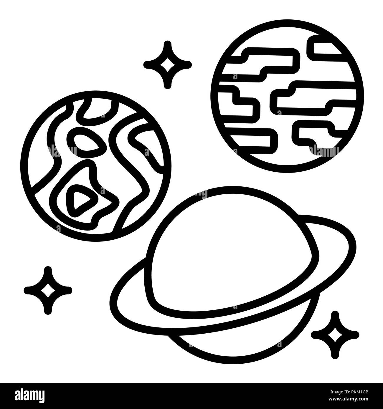 Universum Symbol, Vector Illustration, Bildung Übersicht Stockfoto