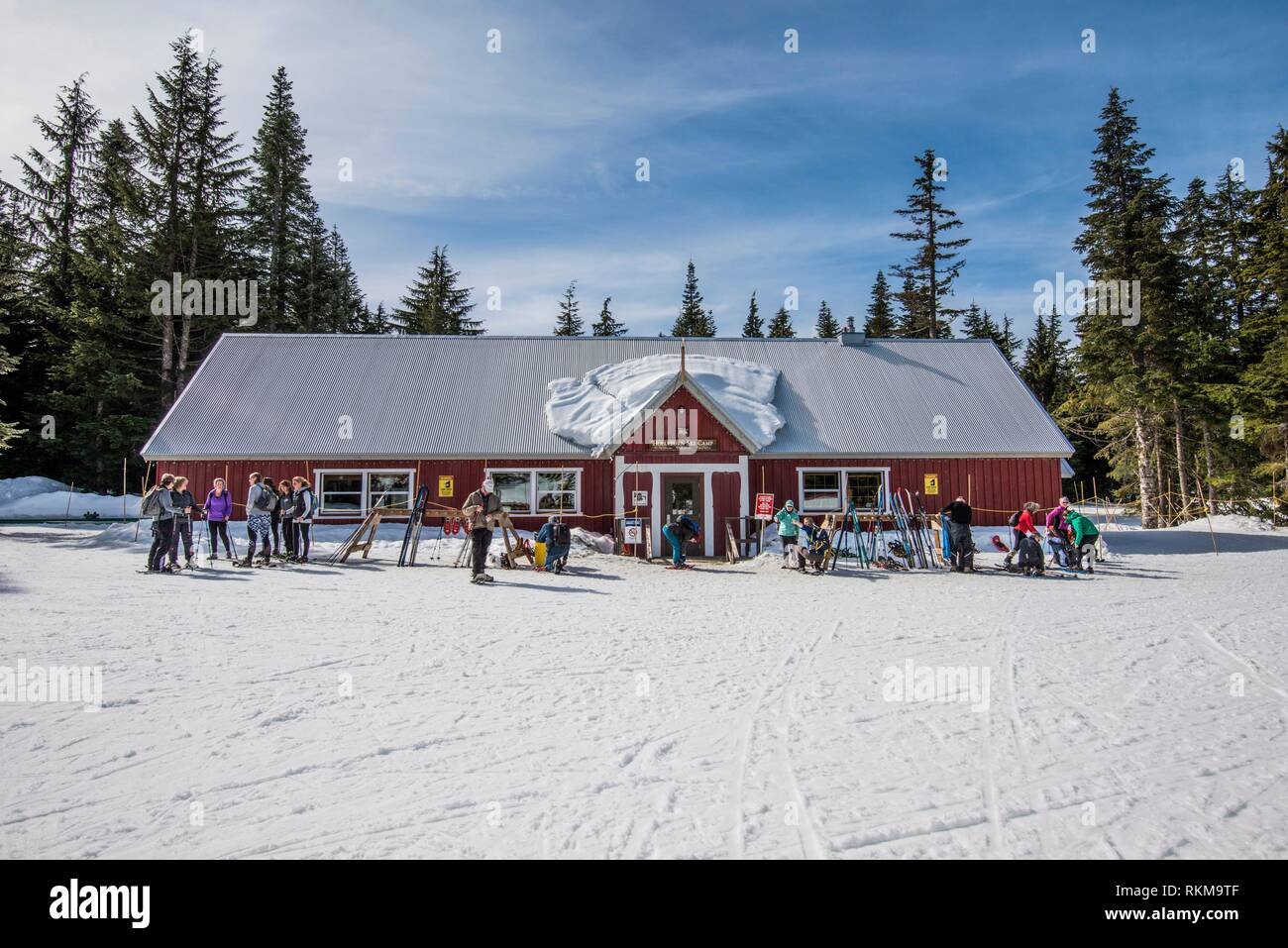 Hollyburn Lodge, Cypress Provincial Park, West Vancouver, BC, Kanada. Stockfoto
