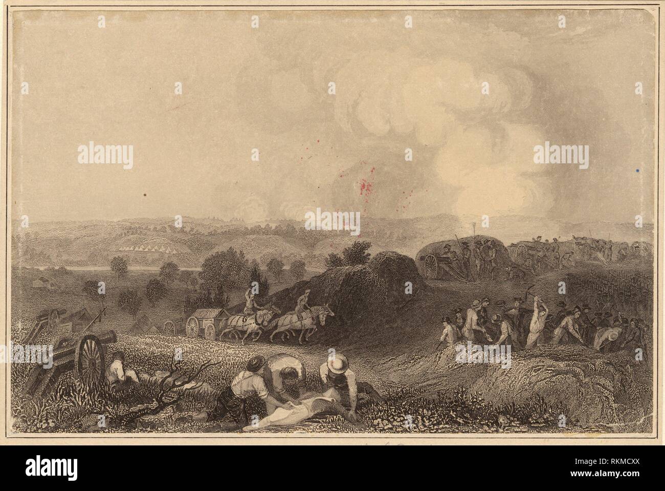 Schlacht von Saratoga. Mid-Manhattan Bildersammlung der amerikanischen Geschichte - 1777. Datum: Undatiert. United States - Geschichte - Revolution, 1775-1783 Stockfoto