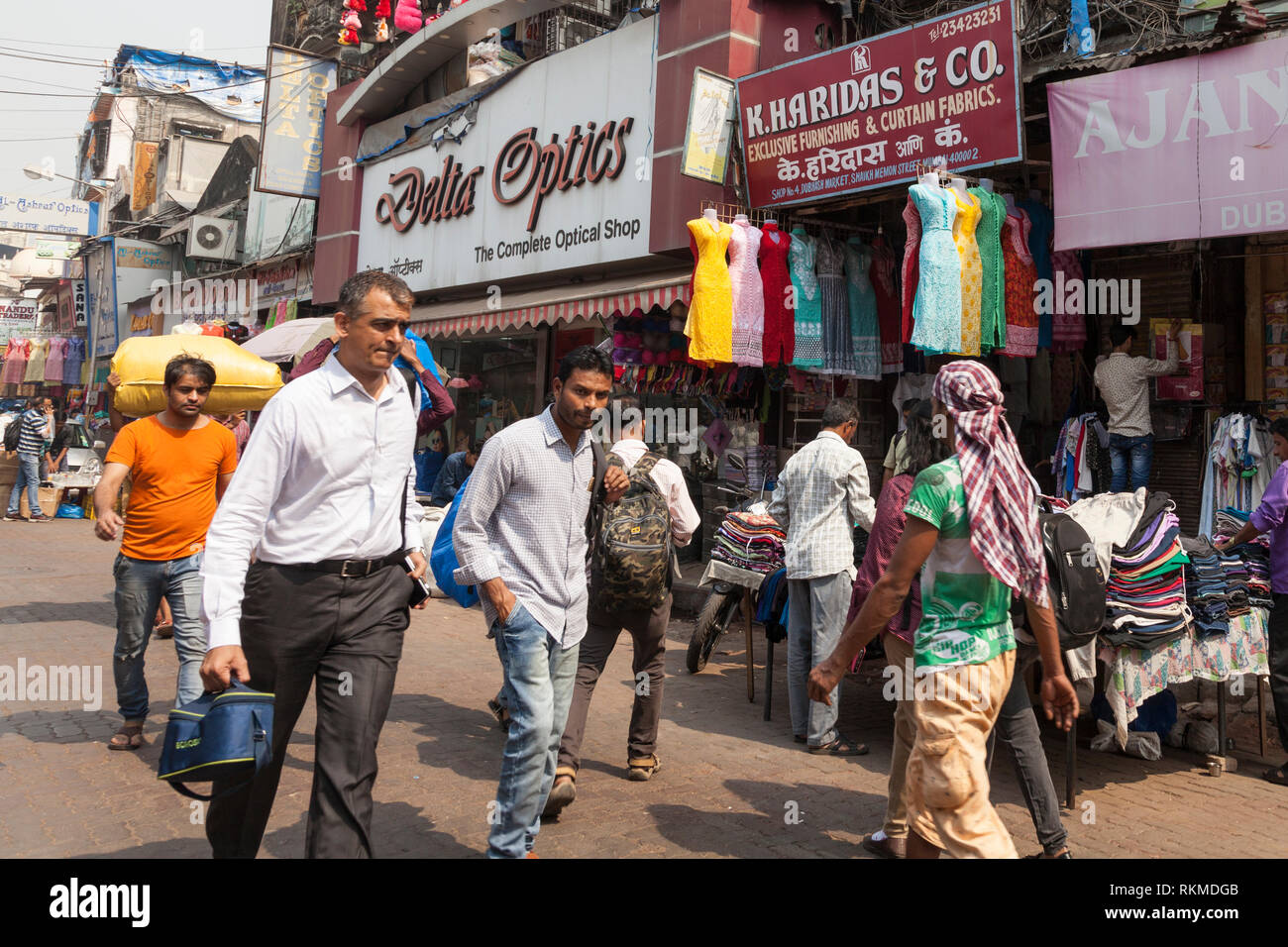 Die Market Street in Mumbai, Indien Stockfoto