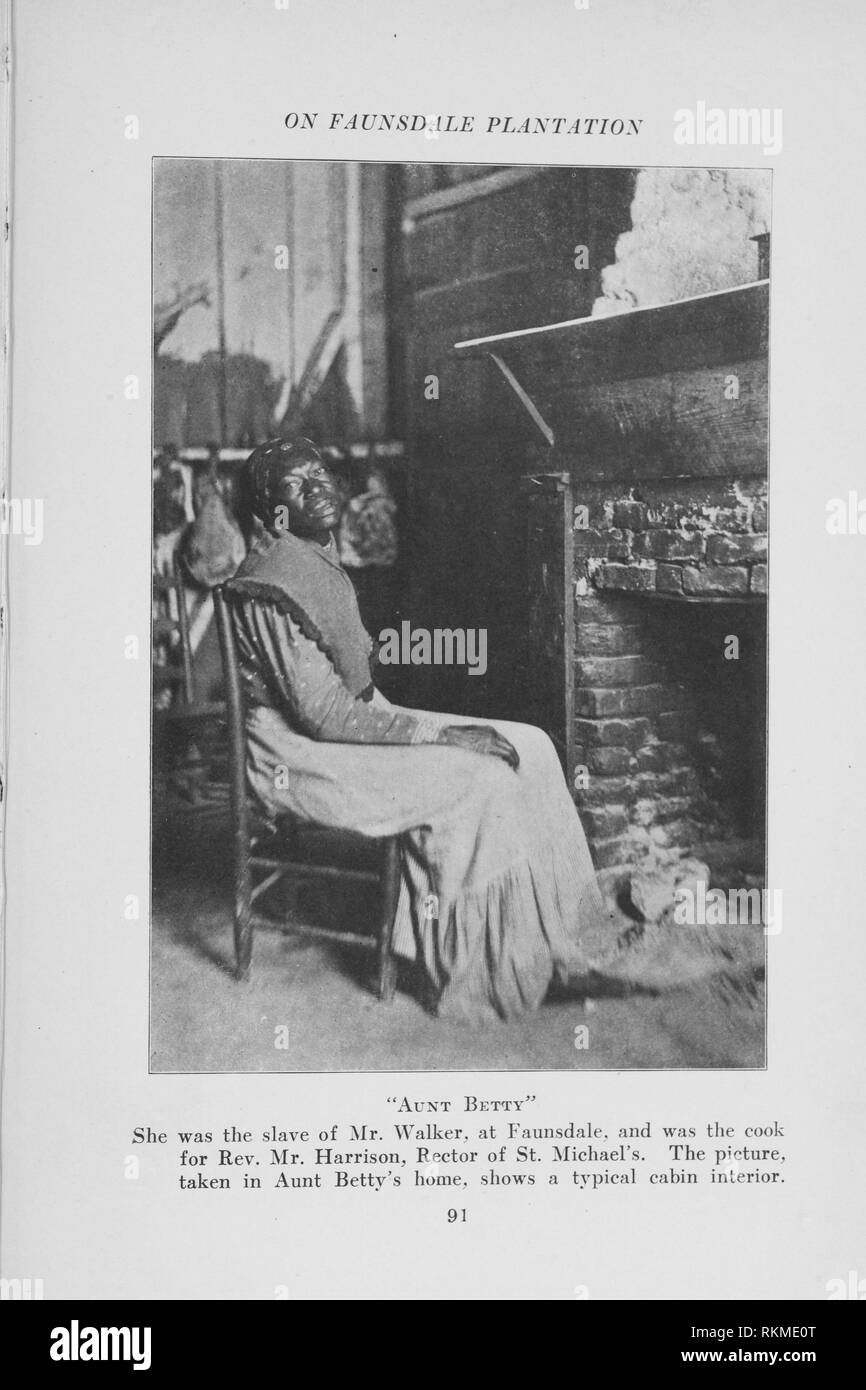 Tante Betty. Sie war der Sklave von Walker, an Faunsdale, und war der Koch  für Rev. Herr Harrison, Rektor des St. Michael. Das Bild, aufgenommen  Stockfotografie - Alamy