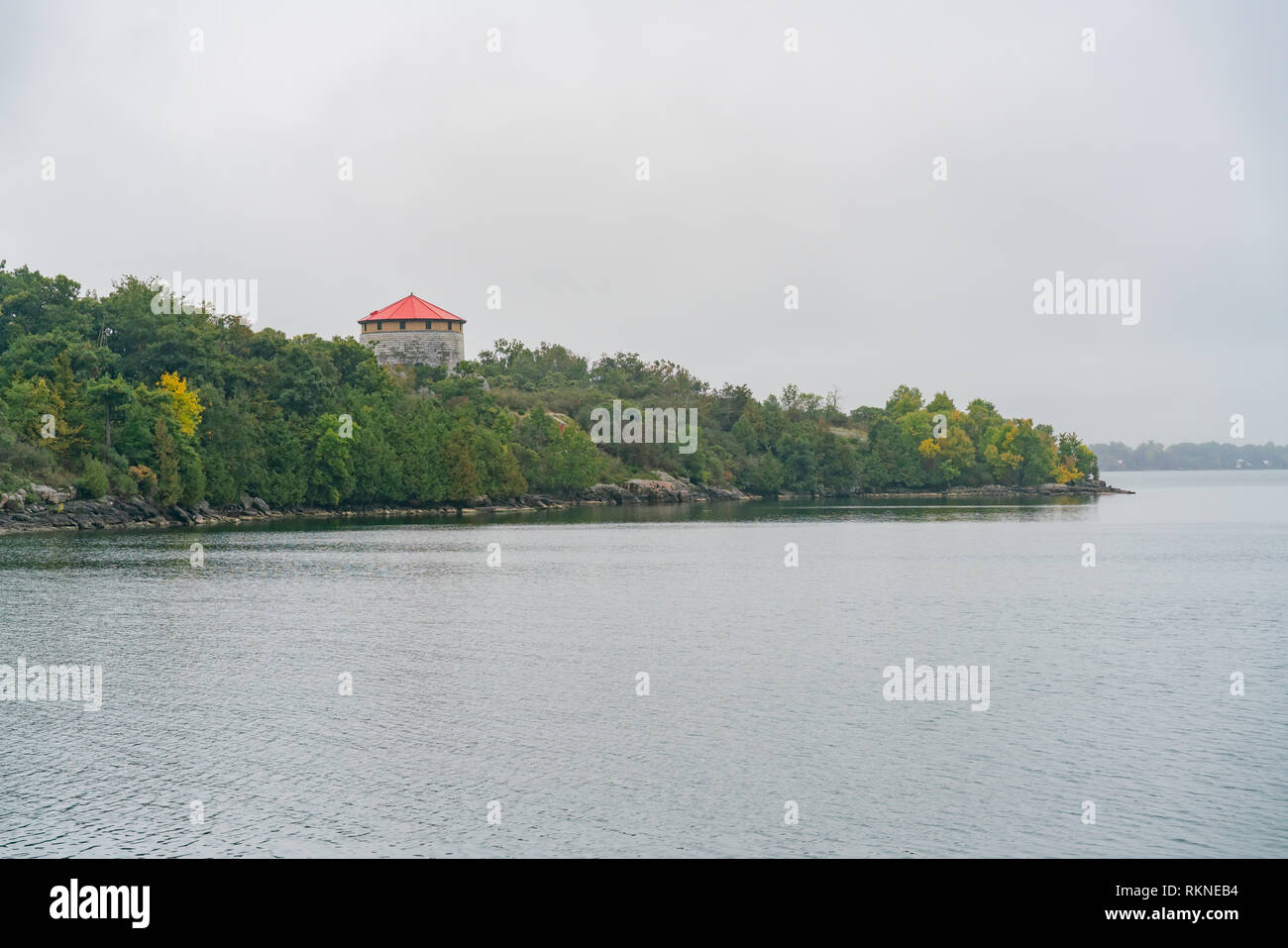 Die cathcart Turm auf Cedar Island entlang St Lawrence River bei Kingston, Kanada Stockfoto