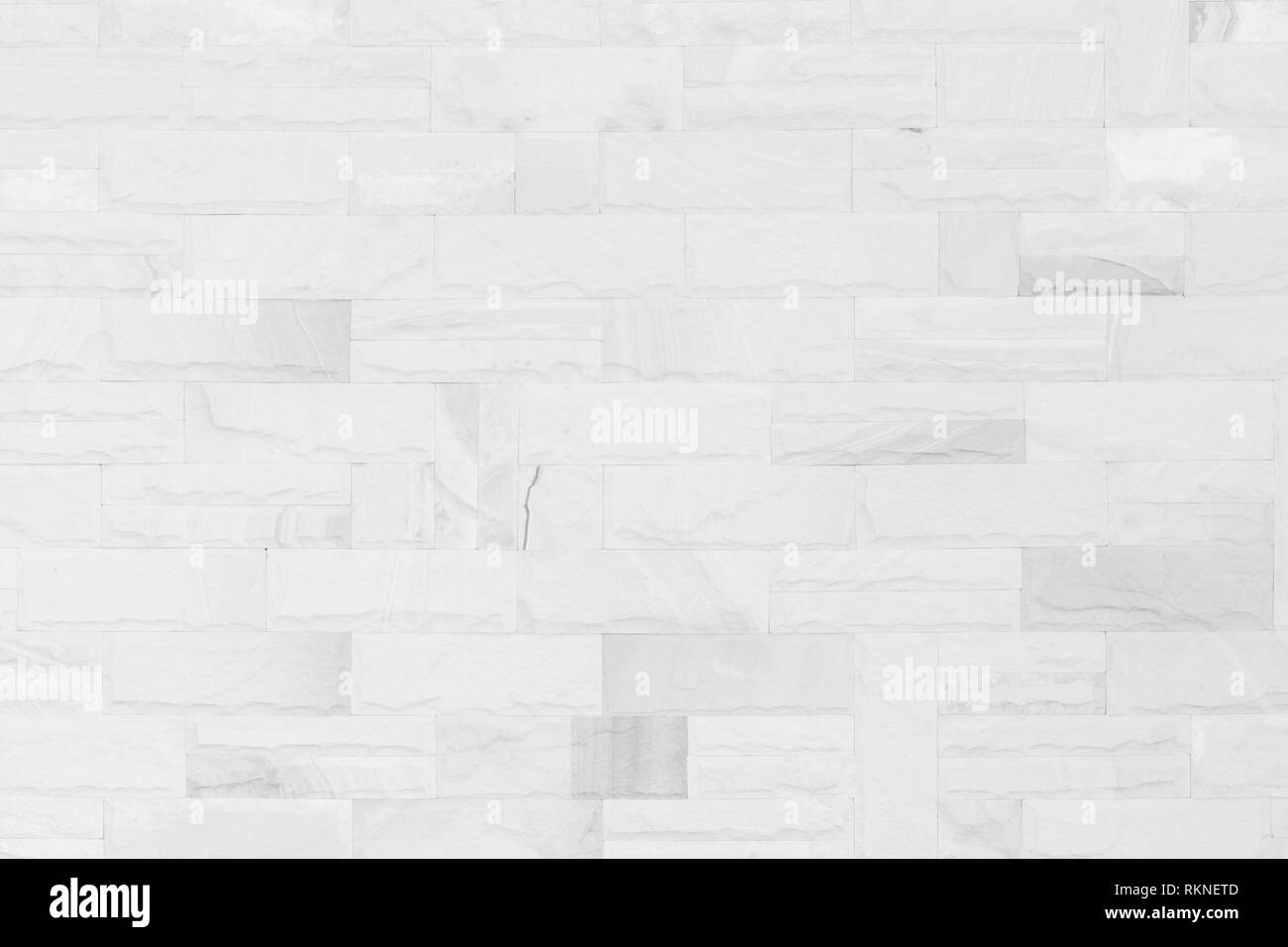 White Brick Wall Art Beton oder Stein Textur Hintergrund in wallpaper Kalkstein abstrakt malen, Bodenbeläge und Hausaufgaben/Mauerwerk oder Mauerwerk sauber Stockfoto