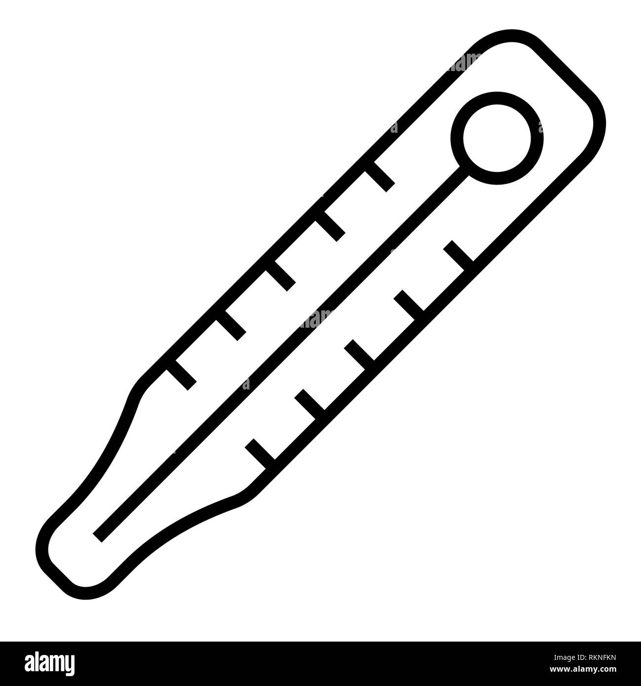 Thermometer Symbol, Vector Illustration, Gesundheitswesen Übersicht Stockfoto