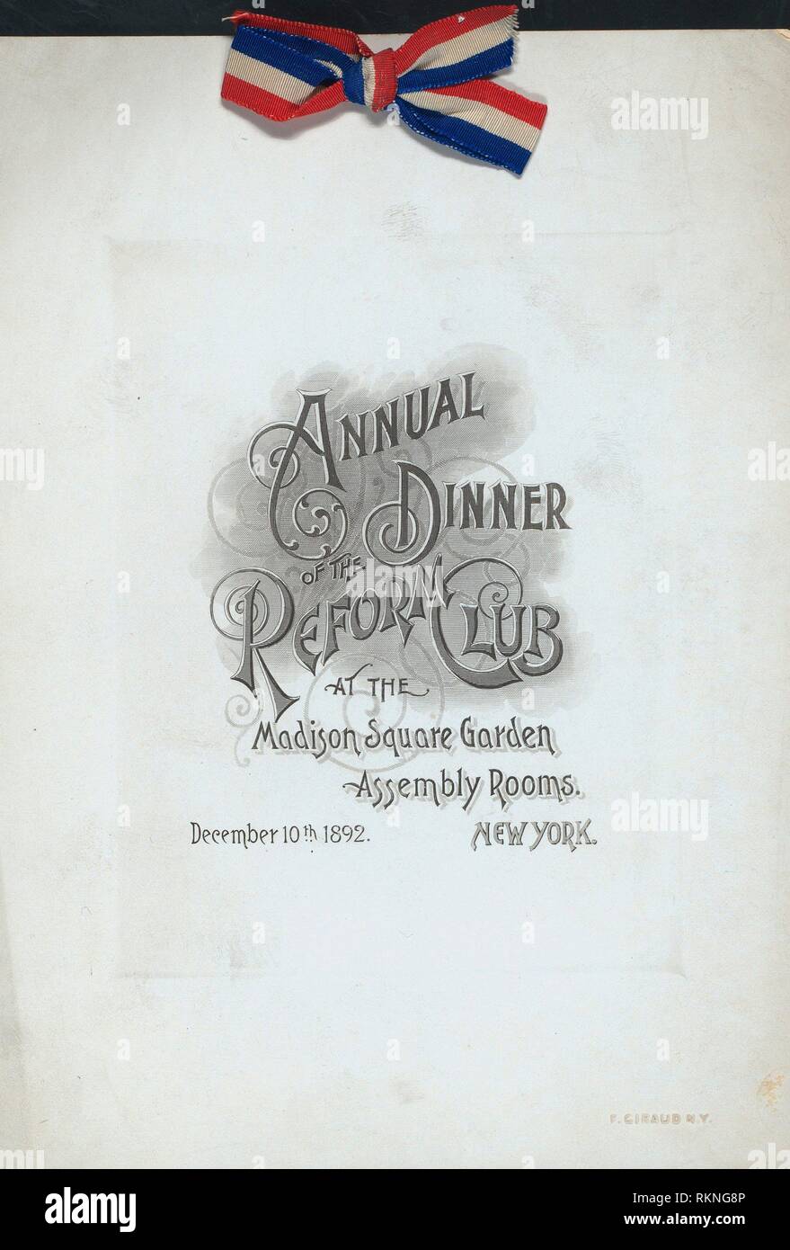 Jahrliche Abendessen Durch Die Reform Club At Madison Square