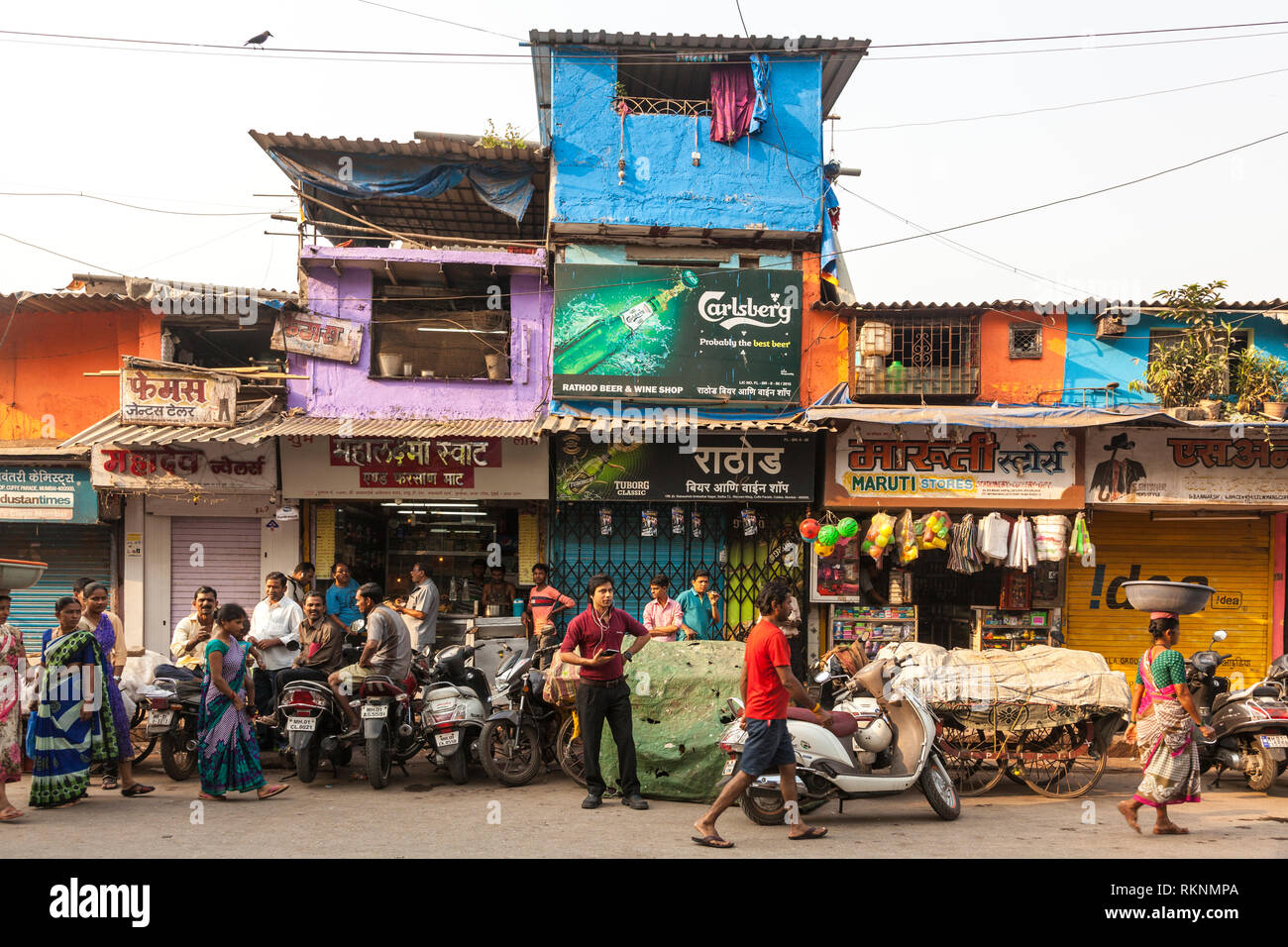 Gehäuse in Mumbai, Indien Stockfoto