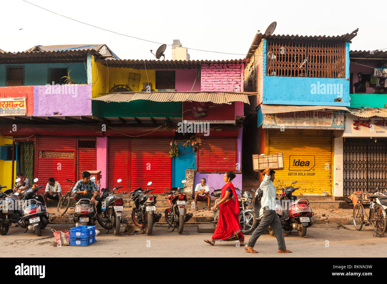 Gehäuse in Mumbai, Indien Stockfoto