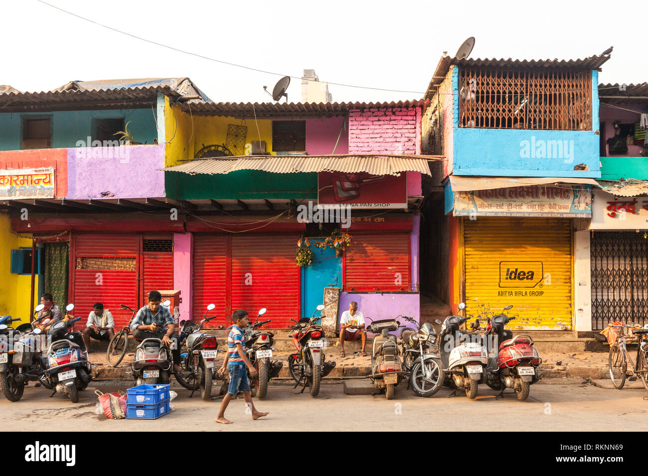 Gehäuse in Mumbai, Indien Stockfoto